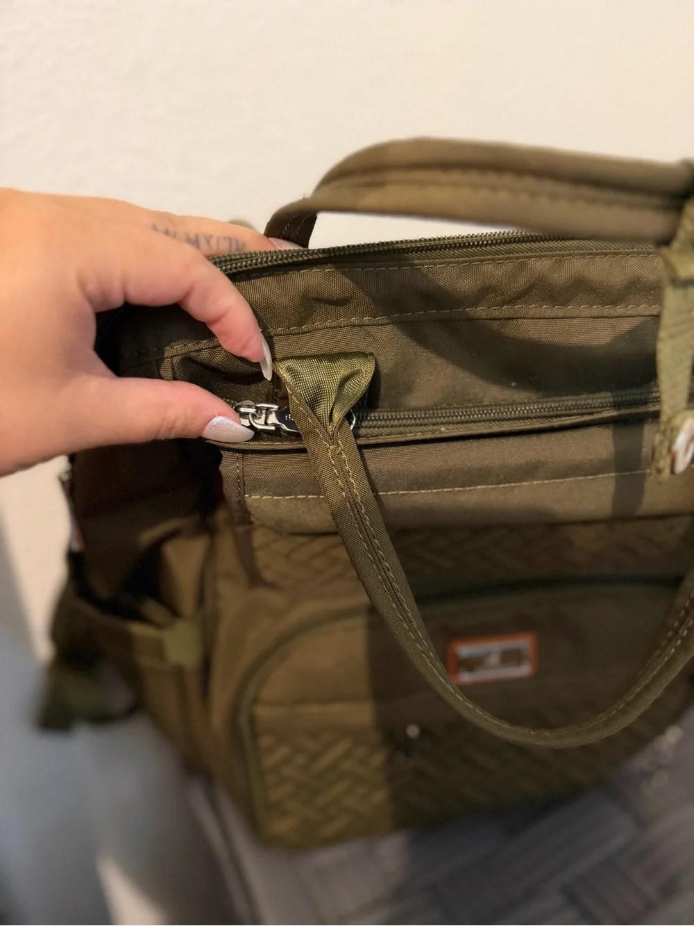 BabbleRoo Diaper Bag Olive Green